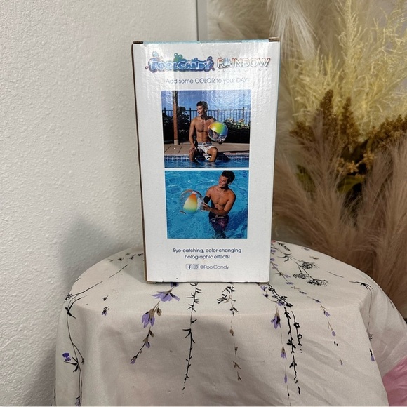 Pool Candy Holographic Inflatable Jumbo Beach Ball Color Changing 13.75" NIB NWT - Picture 3 of 8